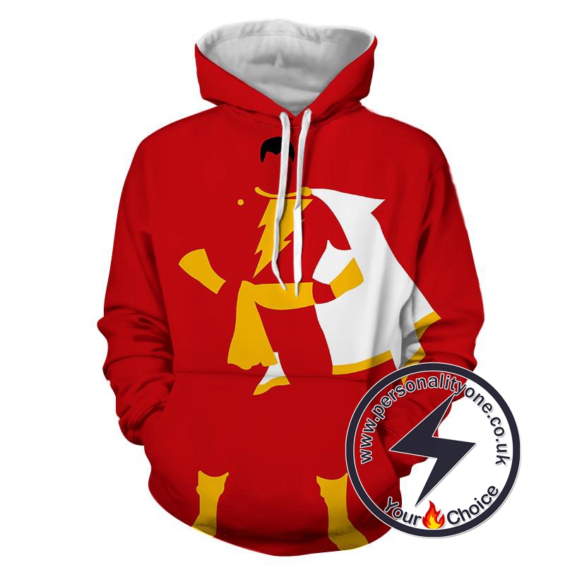 Red Shazam - Shazam 3D - Shazam Hoodies